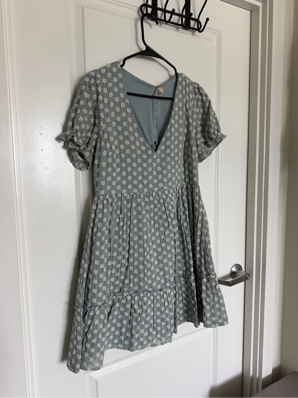 Altar'd State Pale Blue Floral Mini Dress